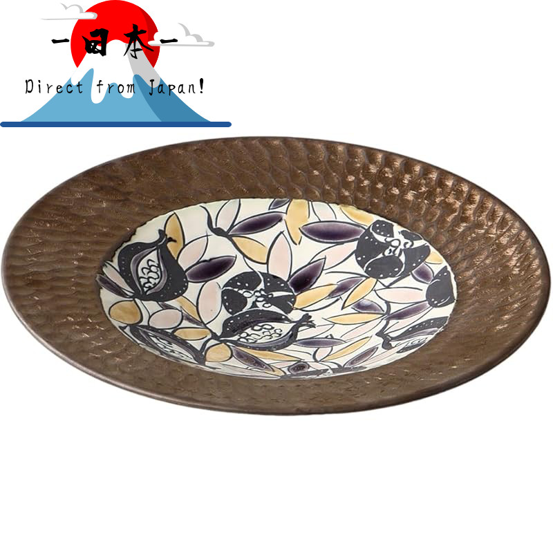 [Direct from Japan]
Ale-net Medium Plate W23×D23×H4.6cm Garnet Lavender Ceramic Mino Ware Made in Ja