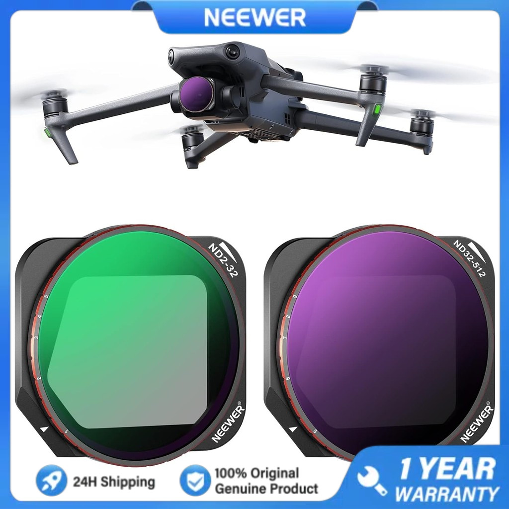 Neewer 2 แพ็ค Variable ND Filters สําหรับ DJI Mavic 3 Classic: ND2-32 & ND32-512