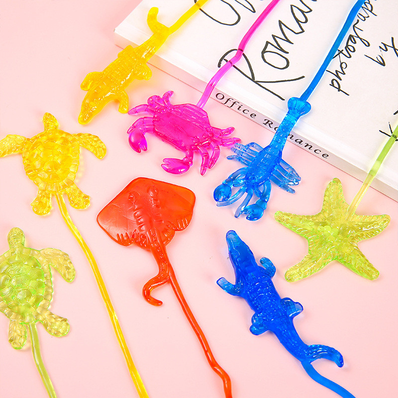 ของเล่นเด็กเหนียวนุ่มสัตว์ทะเลปีนกําแพงหดบีบอัดของเล่นขนาดเล็ก – โปรปัง