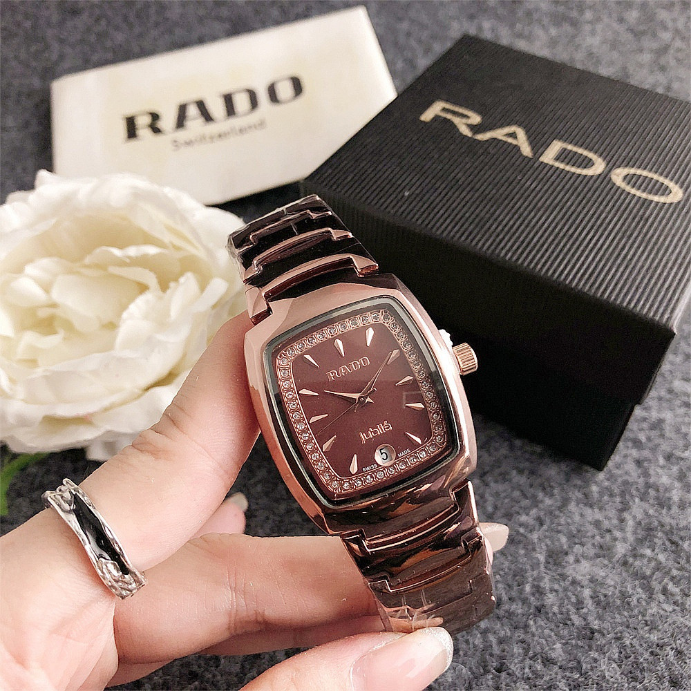 Rado นาฬิกาแฟชั่นลําลองสแตนเลสธุรกิจนาฬิกาผู้หญิง