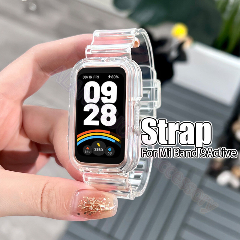สายรัดข้อมือโปร่งใสสําหรับ Xiaomi Smart Band 9 Active Clear Glacier สําหรับ Mi Band9 Active NFC เปลี่ยนสร้อยข้อมืออุปกรณ์เสริม Sunshine Symphony สายรัด ราคา ถูกที่สุด ดีลบีเคเค