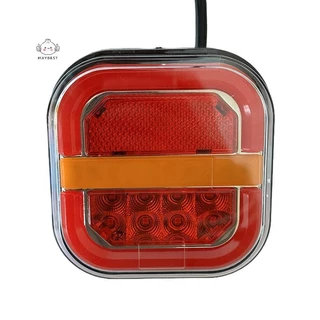 {maybest} 2 ชิ้น 4 นิ้วไฟท้าย LED ซ้ายขวาด้านหลังเบรคโคมไฟ Lissen แผ่นไฟท้าย 12V 24V ไฟเลี้ยวสําหรับ TrailerVan Bus 4x4 รถกระบะ {TH}