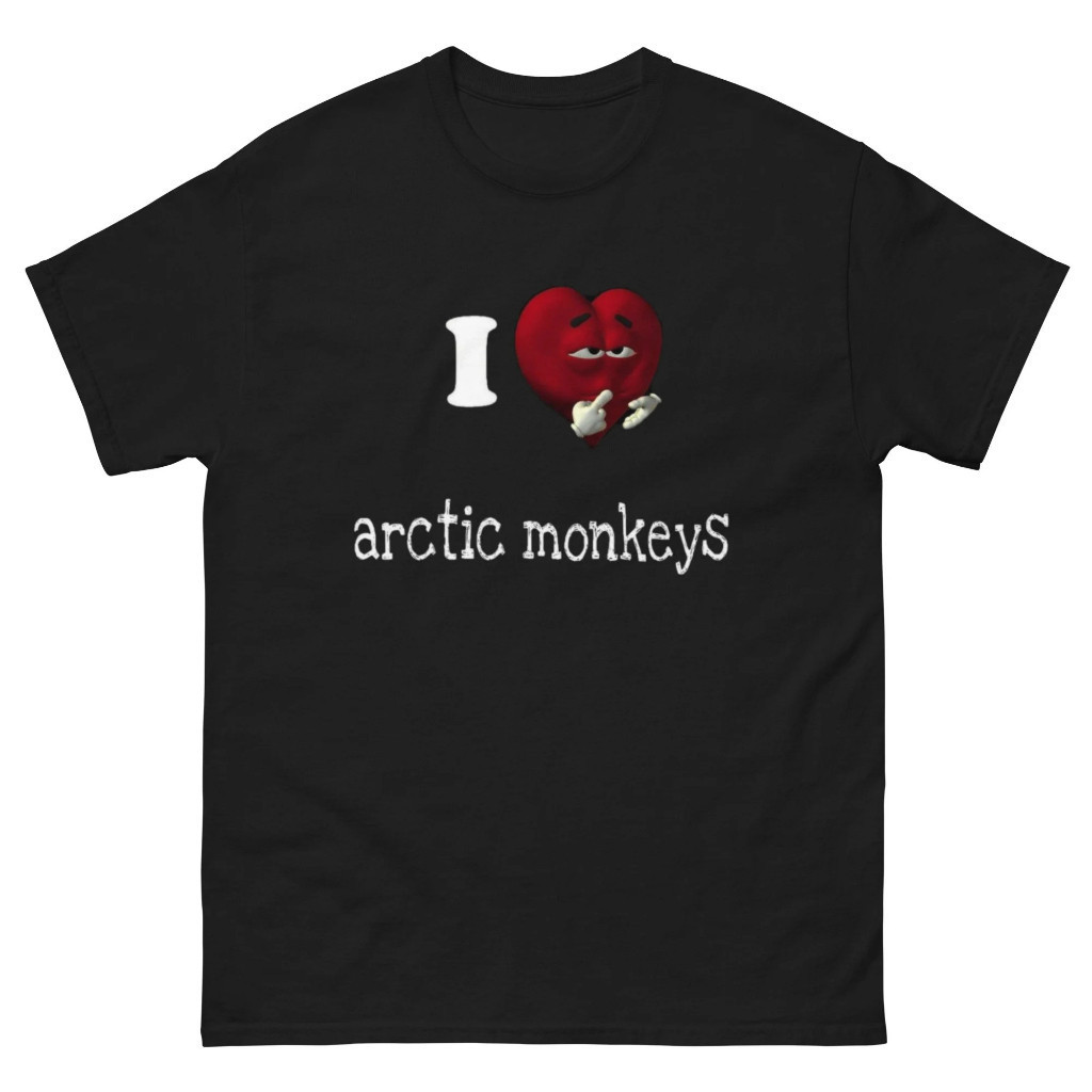 ใหม่ I Love Arctic Monkeys Concert Gift เสื้อยืดวินเทจตลก Arctic Monkeys