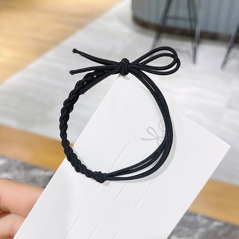 COD-เครื่องประดับผมระดับไฮเอนด์ผู้หญิงครึ่งถักโบว์ผมเชือกยางหางม้าร้านค้าไทย - รูปที่ 4