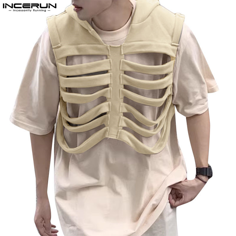 Incerun เสื้อโค้ทสําหรับผู้ชายแขนยาวมีฮู้ดสีด ํา