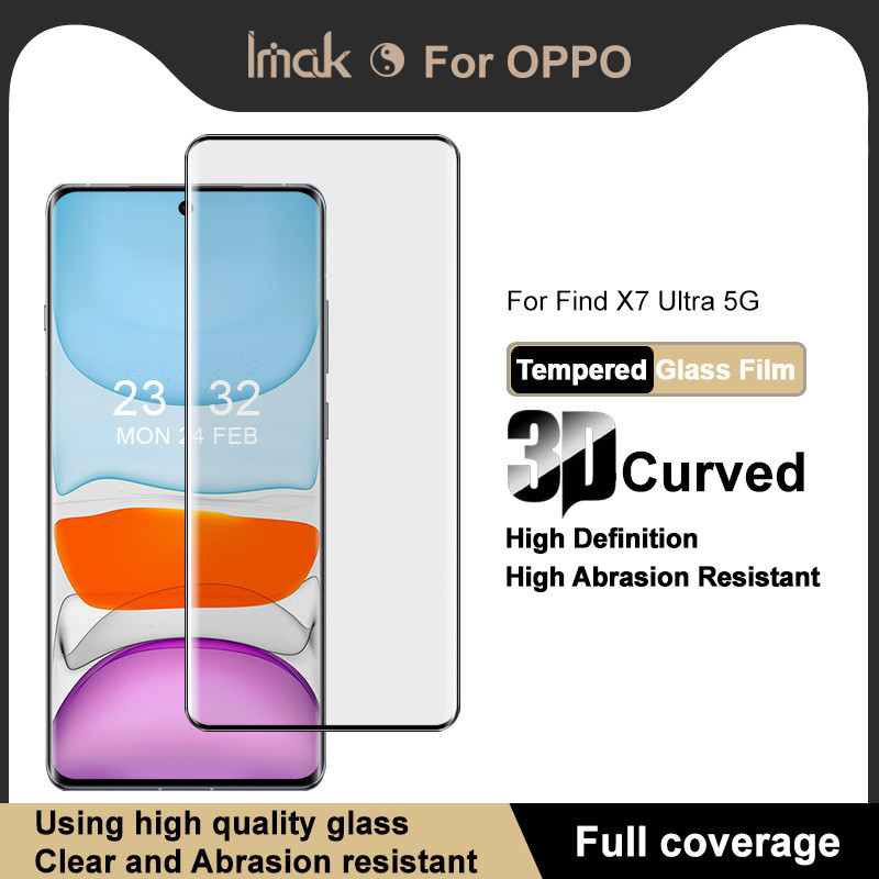 ฟิล์มกระจกนิรภัยกันรอยหน้าจอ 3D แบบเต็มจอ สําหรับ for Oppo Find X7 Ultra X7 5G