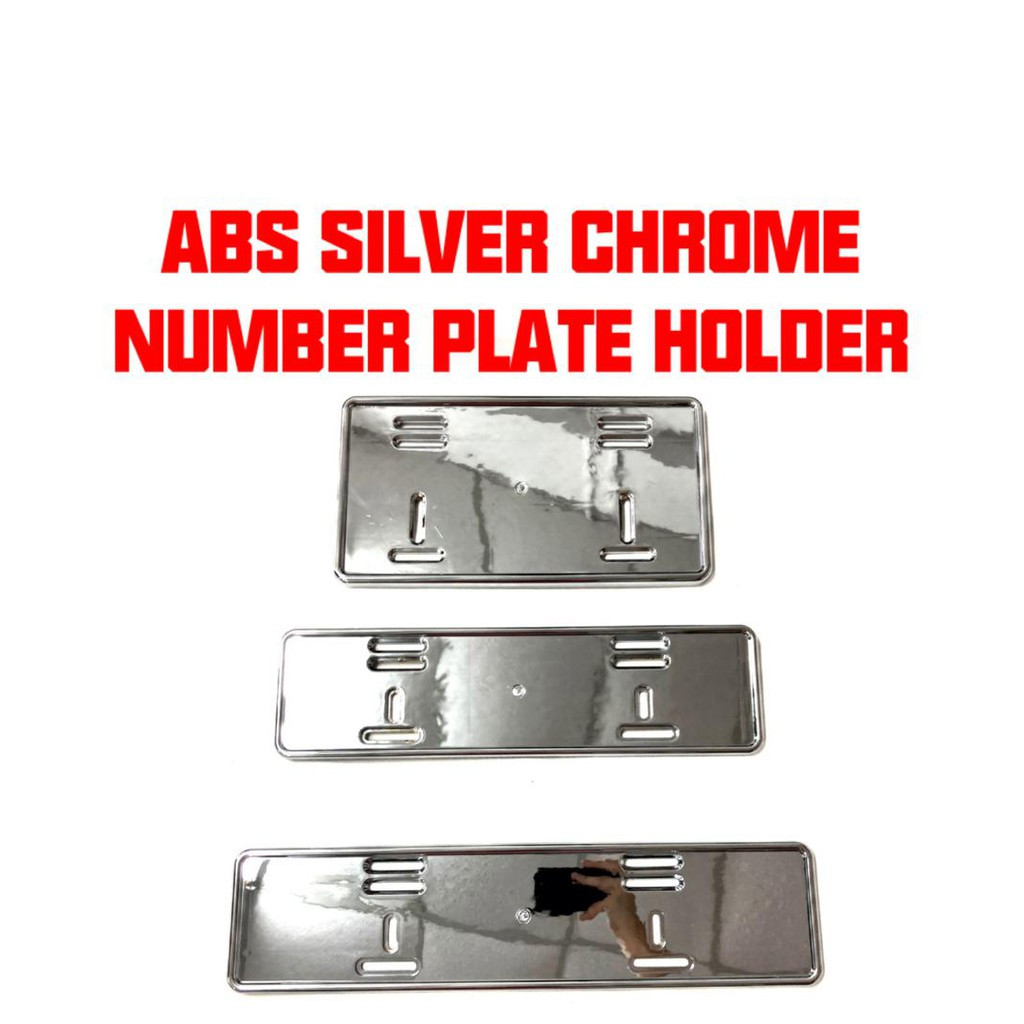 พลาสติก ABS SILVER CHROME NUMBER PLATE HOLDER ผ้าปูที่นอนพลาสติก
