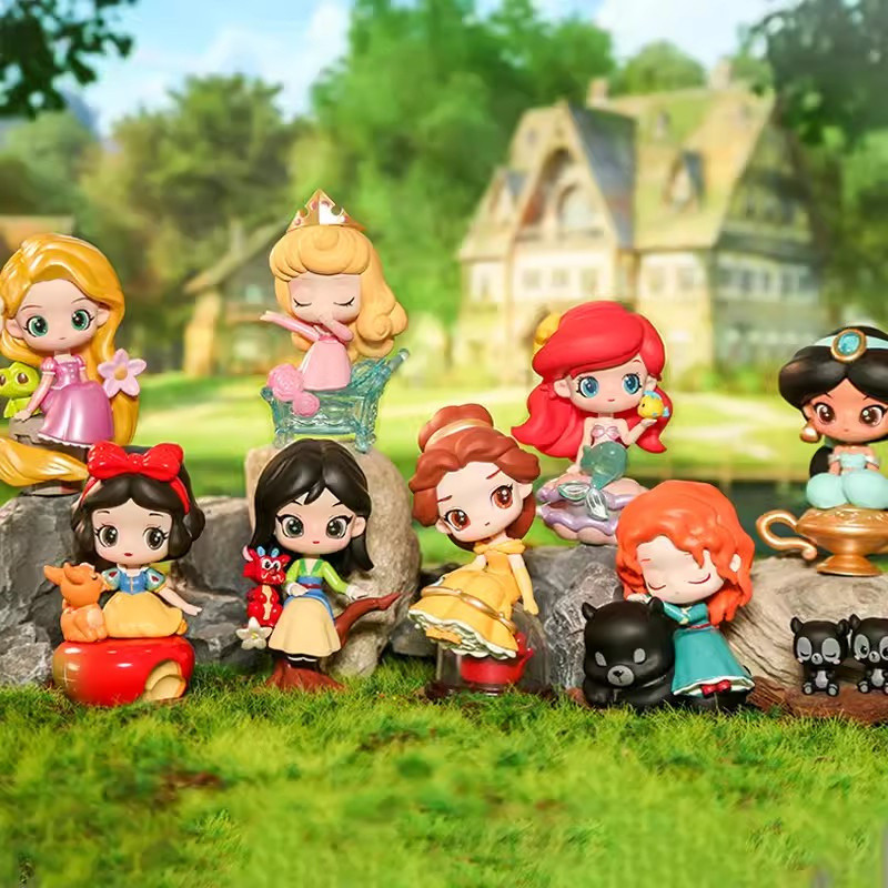 ใหม่ Disney Princess Fairy Town Blind Boxs ของเล่นสะสม สโนว์ไวท์ แอเรียลเบลล์ QZEZ
