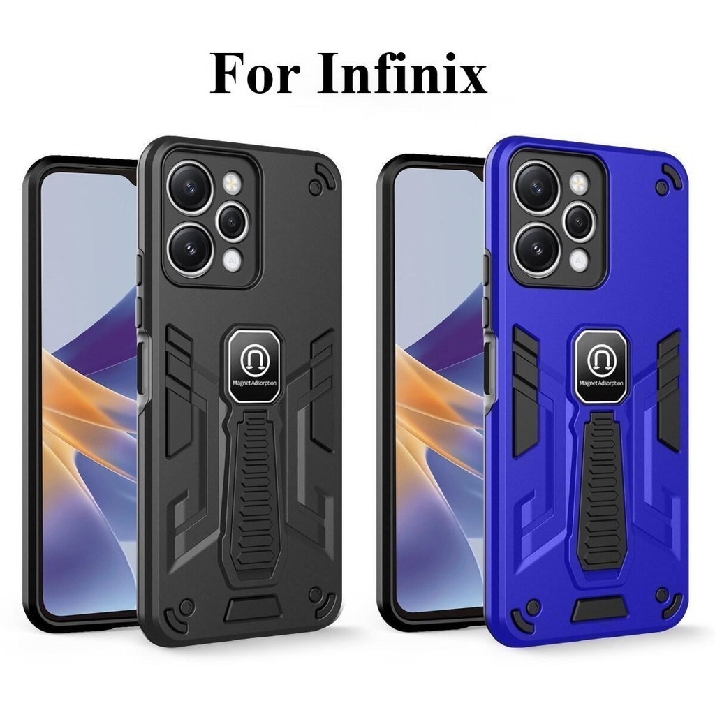 เคส Infinix Hot 50pro / 50pro+ / 40 / 40pro / 40i สำหรับอินฟินิกซ์ แม่เหล็กหุ่นยนต์ มีขาตั้ง ตั้งได้