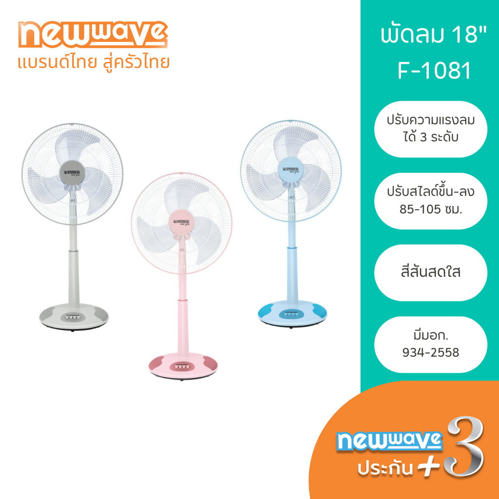 Newwave พัดลมสไลด์ 18 นิ้ว รุ่น F-1081