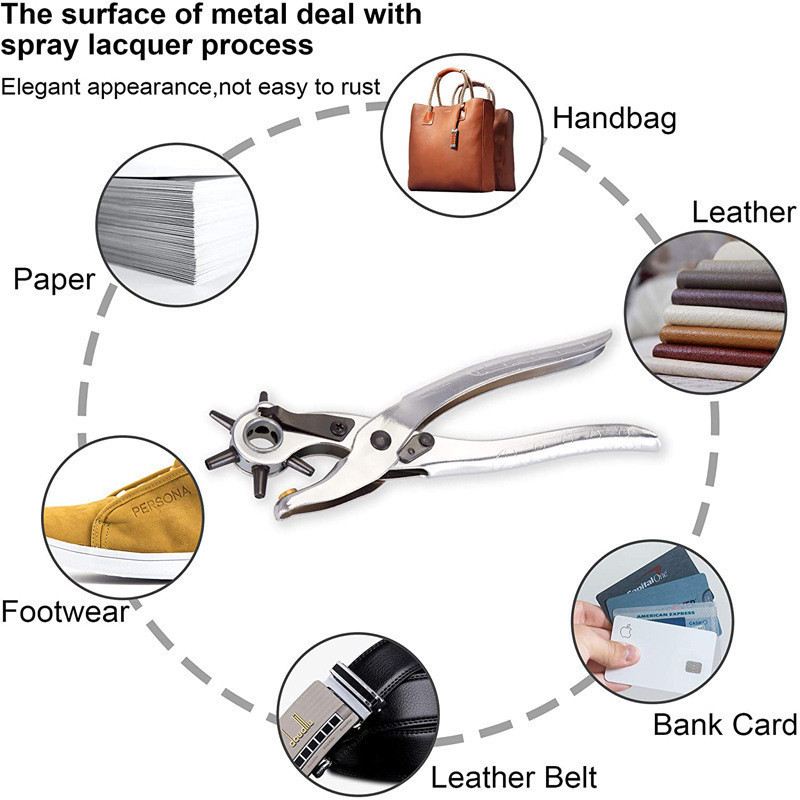 คีมเจาะรูเข็มขัด ปรับได้ 6 ขนาด ด้ามจัมโบ้ #I-0005 - รูปที่ 7