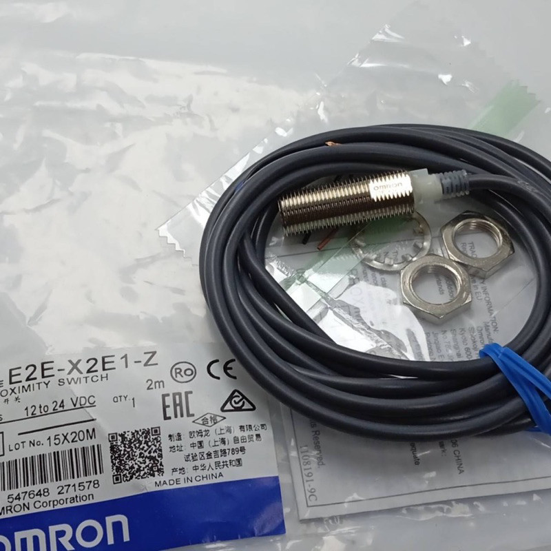 ของใหม่ E2E-X2E1 / E2E-X2E1-Z เซ็นเซอร์ จับโลหะ Proximityเกลียว 12มิล  12-24VDC  เป็นเซ็นเซอร์จับโลหะ ชนิดNPN-NO งานแท้