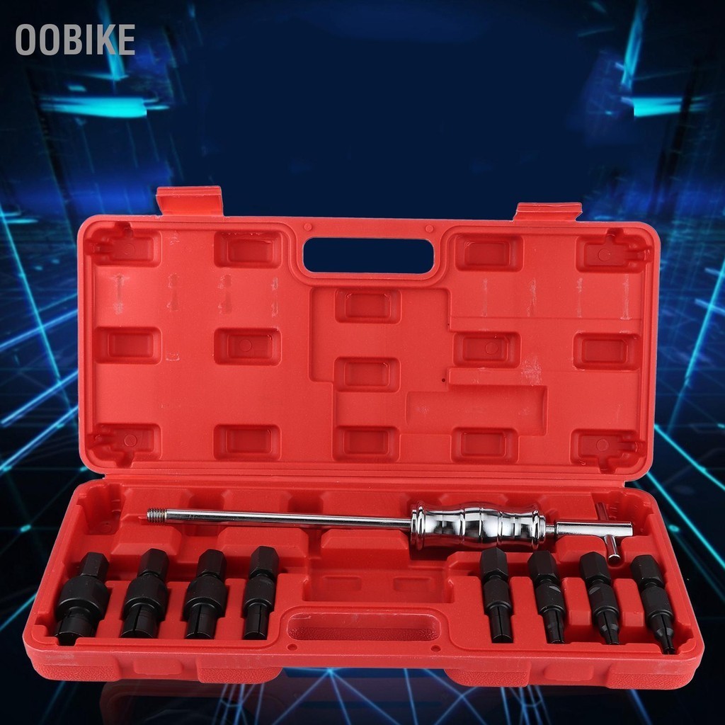OObike 9 ชิ้น Blind Hole Inner Bearing Puller Remover ชุดสไลด์ค้อนภายในชุดเครื่องมือ 8-32 มม
