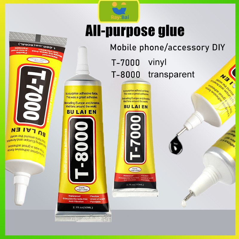 T7000 T8000 กาวอเนกประสงค์ กาวติดหน้าจอโทรศัพท์มือถือ LCD กาวสีดํา คริสตัล เครื่องประดับ DIY