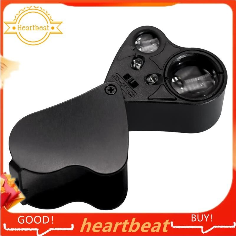 30X 60X Jewelers Loupe แว่นขยายเครื่องประดับแบบพับได้แว่นขยายพร้อมไฟ LED สว่างสําหรับอัญมณี