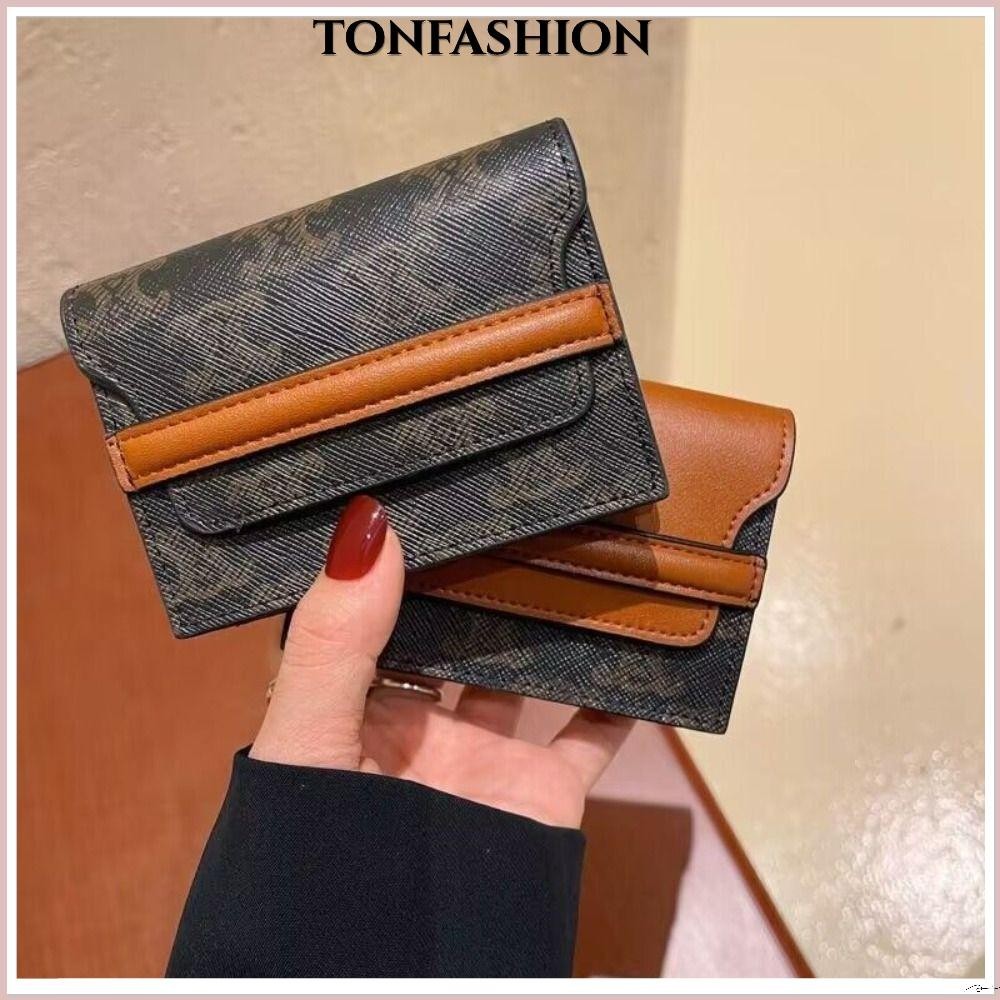 Tonfashion กระเป๋าสตางค์ หนัง PU ใส่บัตรได้หลายใบ จุของได้เยอะ แฟชั่นสําหรับผู้หญิง