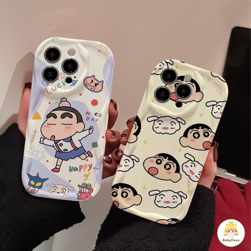 การ์ตูนตลกเครยอนชินจังคู่ซอฟท์เคสเข้ากันได้สำหรับ iPhone 11 12 13 15 14 Pro Max 7Plus XR X XS Max 7 8 Plus SE 2020