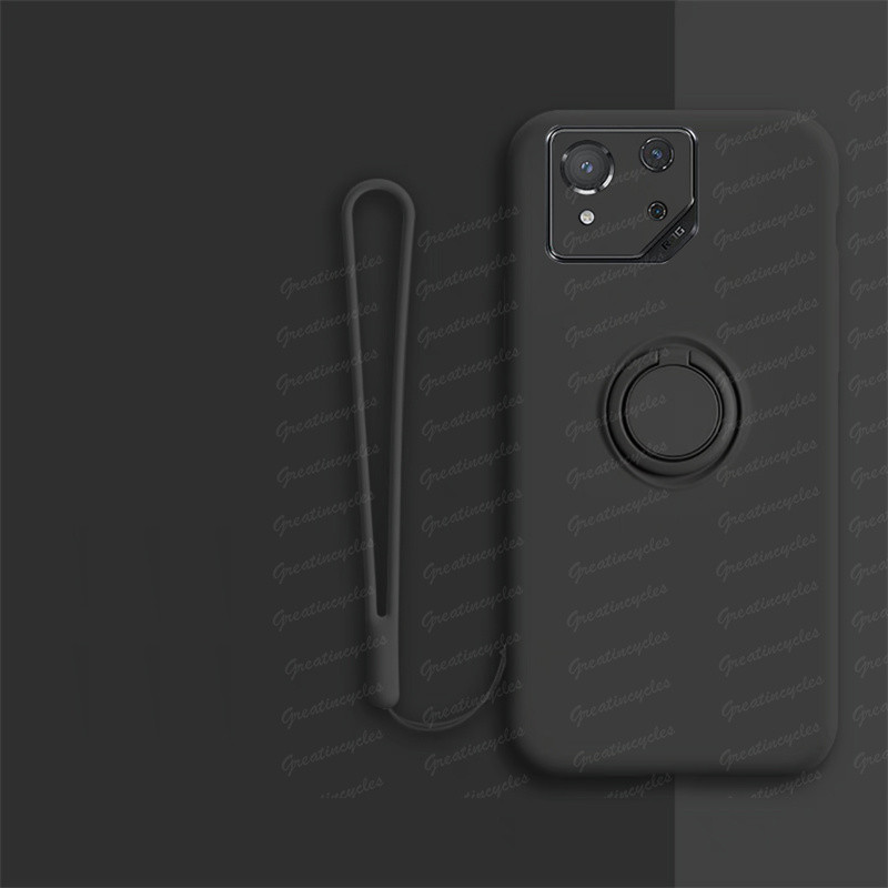 เคสโทรศัพท์มือถือ TPU นิ่ม แบบแม่เหล็ก พร้อมสายคล้องข้อมือ กันหาย สําหรับ Asus ROG Phone 8 8 Pro 5G