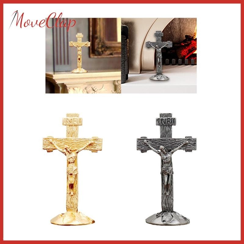 [Lzdxwcke3] ชั้นวางพระเยซู ไม้กางเขน แบบตั้งโต๊ะ สไตล์คริสเตียน สําหรับตกแต่งบ้าน