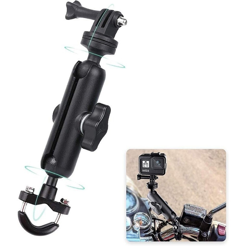 MOTOWOLF MDL3519 ตัวยึดกล้องมองหลัง รูปตัว U หมุนได้ 360 องศา สําหรับรถจักรยานยนต์