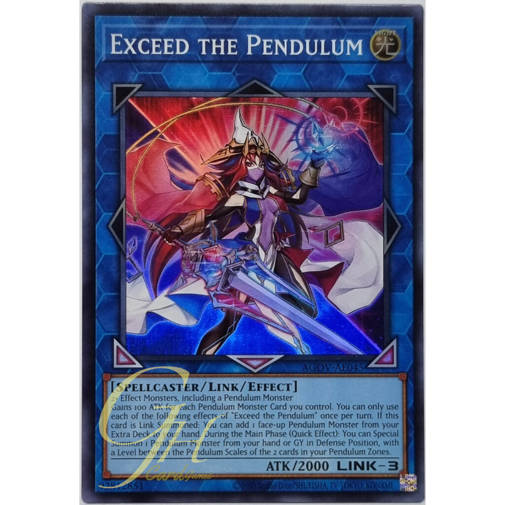 Yugioh [AGOV-AE045] Exceed the Pendulum (Super Rare)