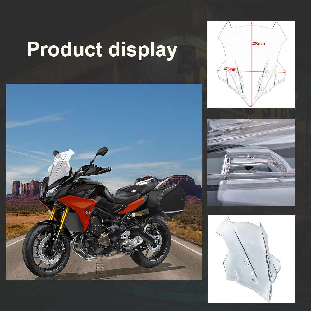 แผ่นบังลมกระจกหน้ารถจักรยานยนต์ สําหรับ Yamaha MT09 MT 09 Tracer 900 GT 2018 2019 2020 MT-09