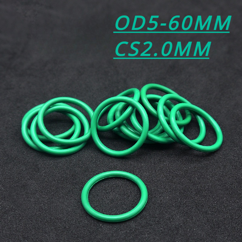 สีเขียว FKM ฟลูออรีนกาวโอริง OD5-60mm * CS2mm ฟลูออรีนกาวโอริง FKM ทนต่ออุณหภูมิ: -20 ℃ ~ 280 ℃ [KZS