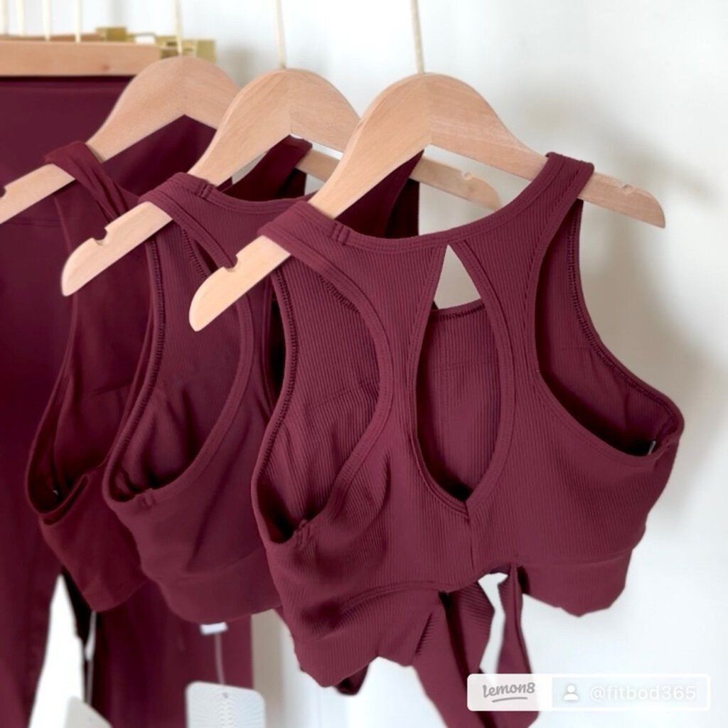 Burgundy Sport Bra - High support เบอร์กันดี 88