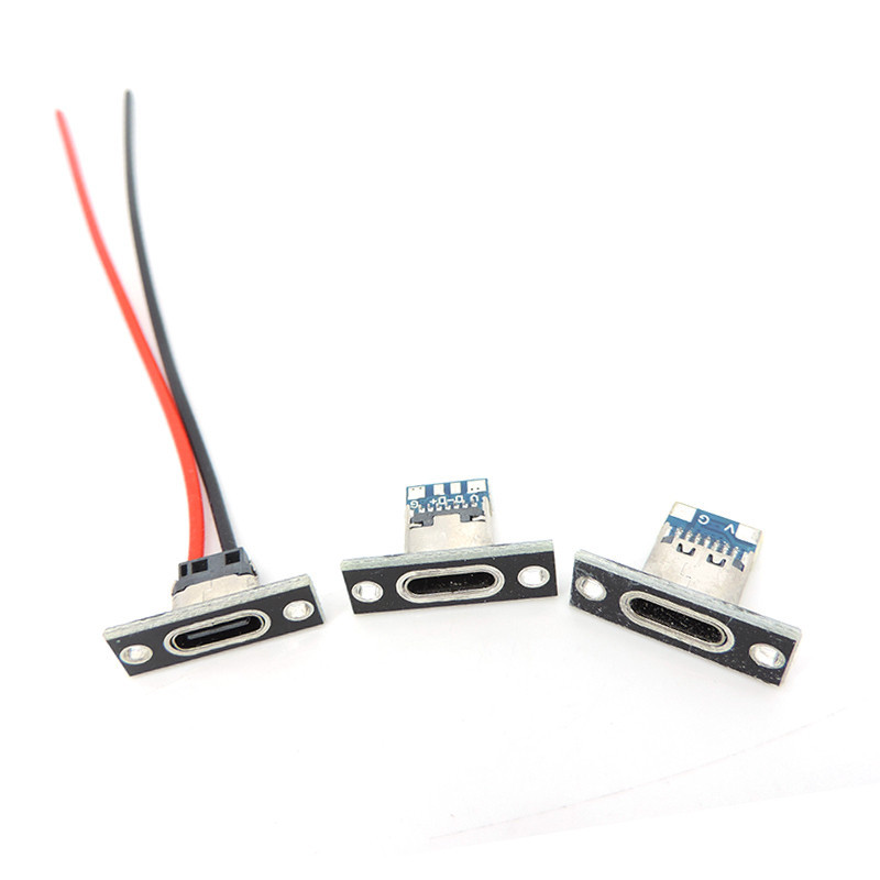 อะแดปเตอร์แจ็คชาร์จ 2Pin 4Pin TYPE-C ตัวเมีย 2 ข้อต่อบัดกรี USB-C Micro belt สําหรับกล่องเสียง THH1