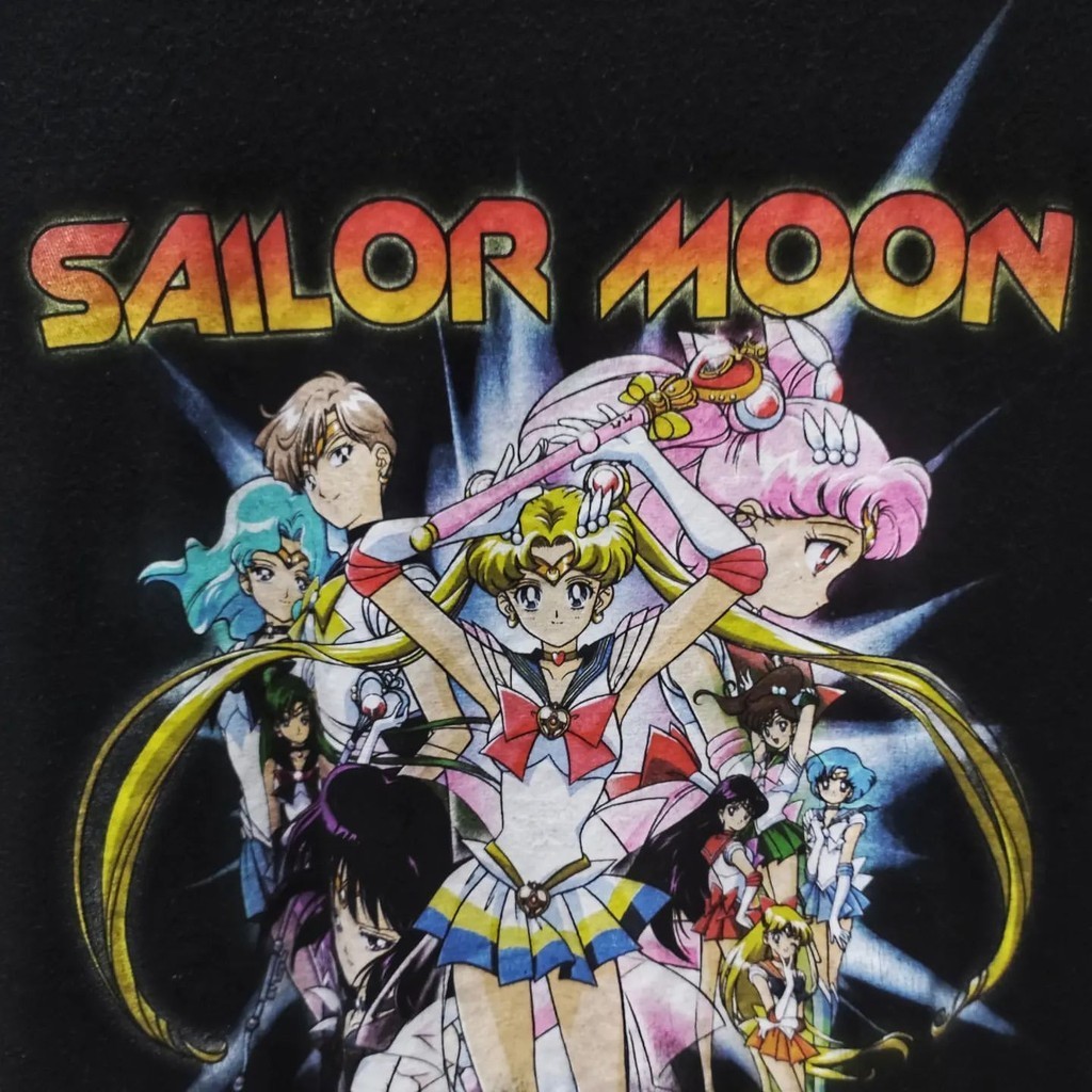 ((ผ้าฝ้ายแท้ พร้อมส่ง) เสื้อยืดแขนสั้น พิมพ์ลายเซเลอร์มูน Sailor Pallas Sailor moon