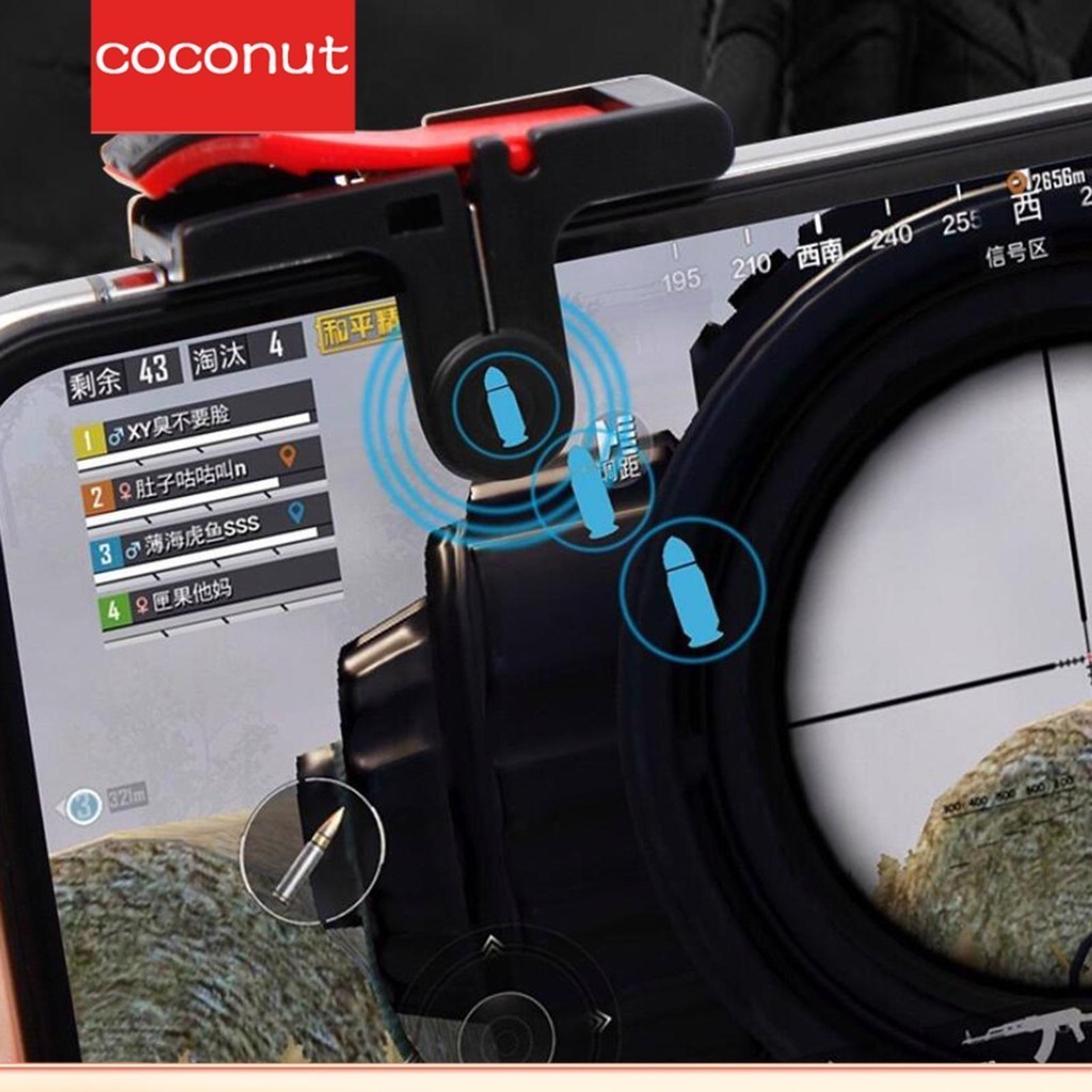 【Coco】ตัวควบคุมเกมมือถือ 1/2/3/5 สําหรับ Fortnite Enhanced 4-Finger Operation 2 ชิ้น