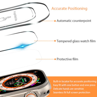 ฟิล์มกระจกนิรภัย กันรอยหน้าจอ HD แบบอัตโนมัติ สําหรับ Apple Watch Ultra 49 มม. iWatch Ultra 49 มม.