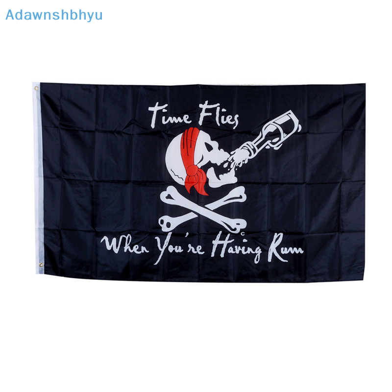 Adhyu ธงโจรสลัด ลายหัวกะโหลก Jolly Roger 90*150 ซม. สําหรับตกแต่งปาร์ตี้ฮาโลวีน