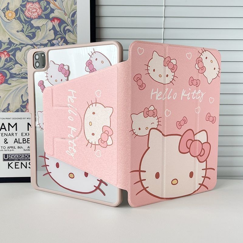 [iPad Air 4] เคสอะคริลิค ลายการ์ตูนแมว KT พร้อมช่องใส่ปากกา 360 สําหรับ iPad Air 5 10.9 Pro 11 10th 9th 8th Gen 7th 10.2 Air3 Mini 6 ° เคส iPad หมุนได้