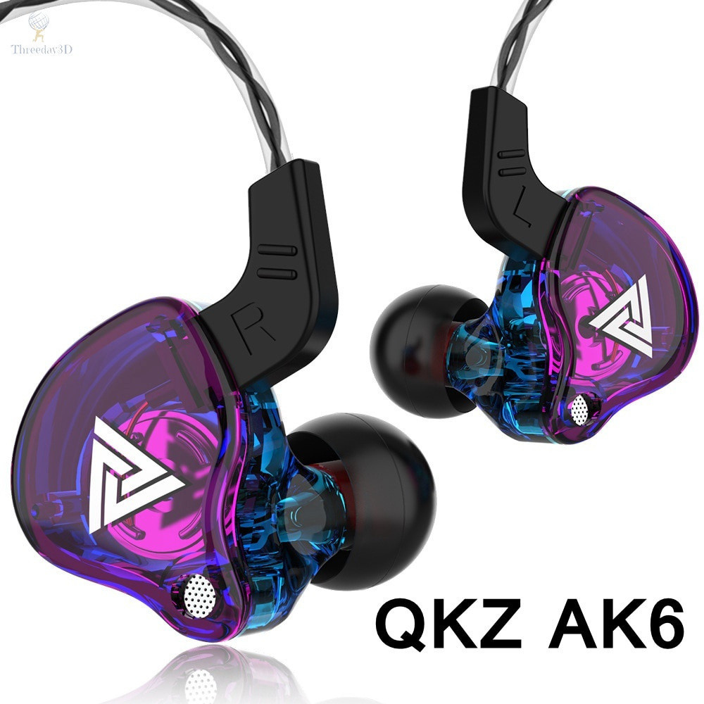 ชุดหูฟังอินทราแอริก้าร์ Qkz Ak6 พร้อมไมโครโฟนเบส สําหรับมอนิเตอร์เวทีไดนามิก