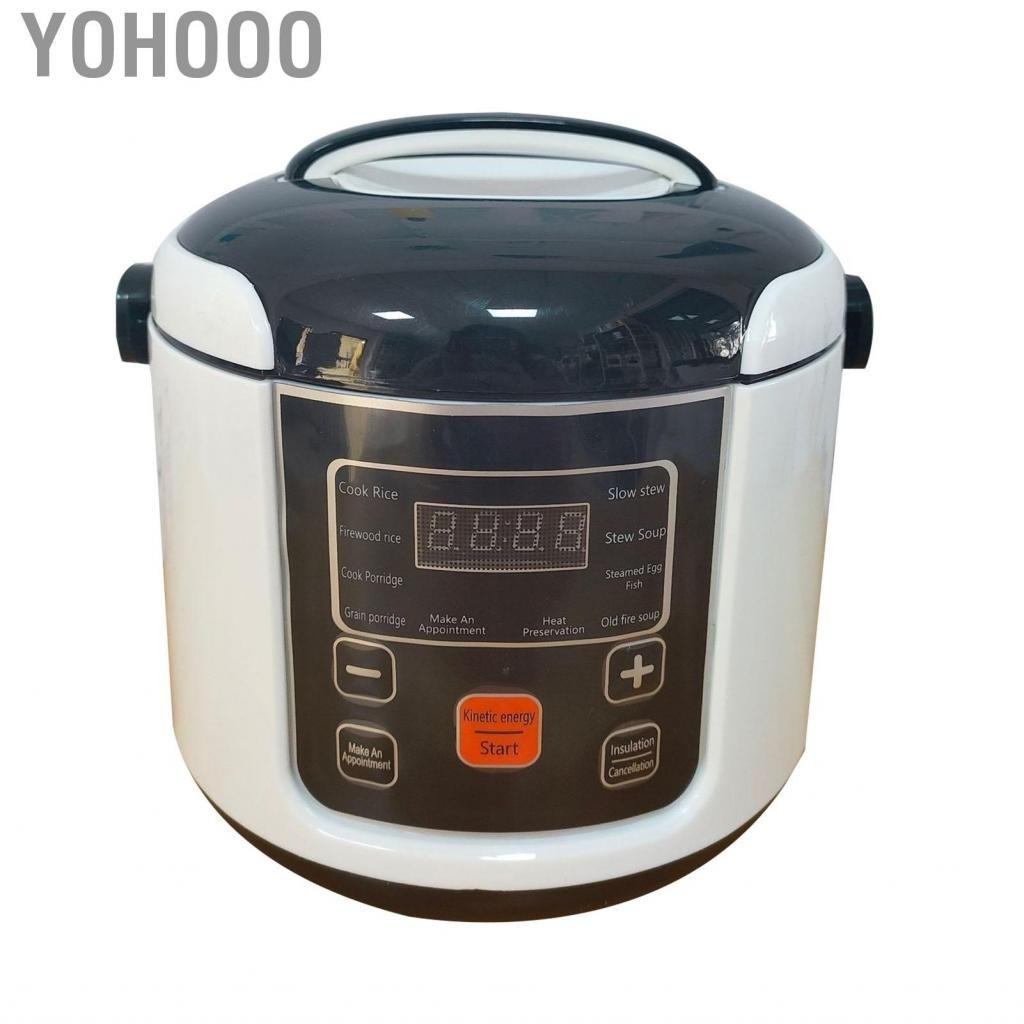 Yohooo Portable Rice Cooker  Mini Keep Warm Function Hand Wash Safe for Cars