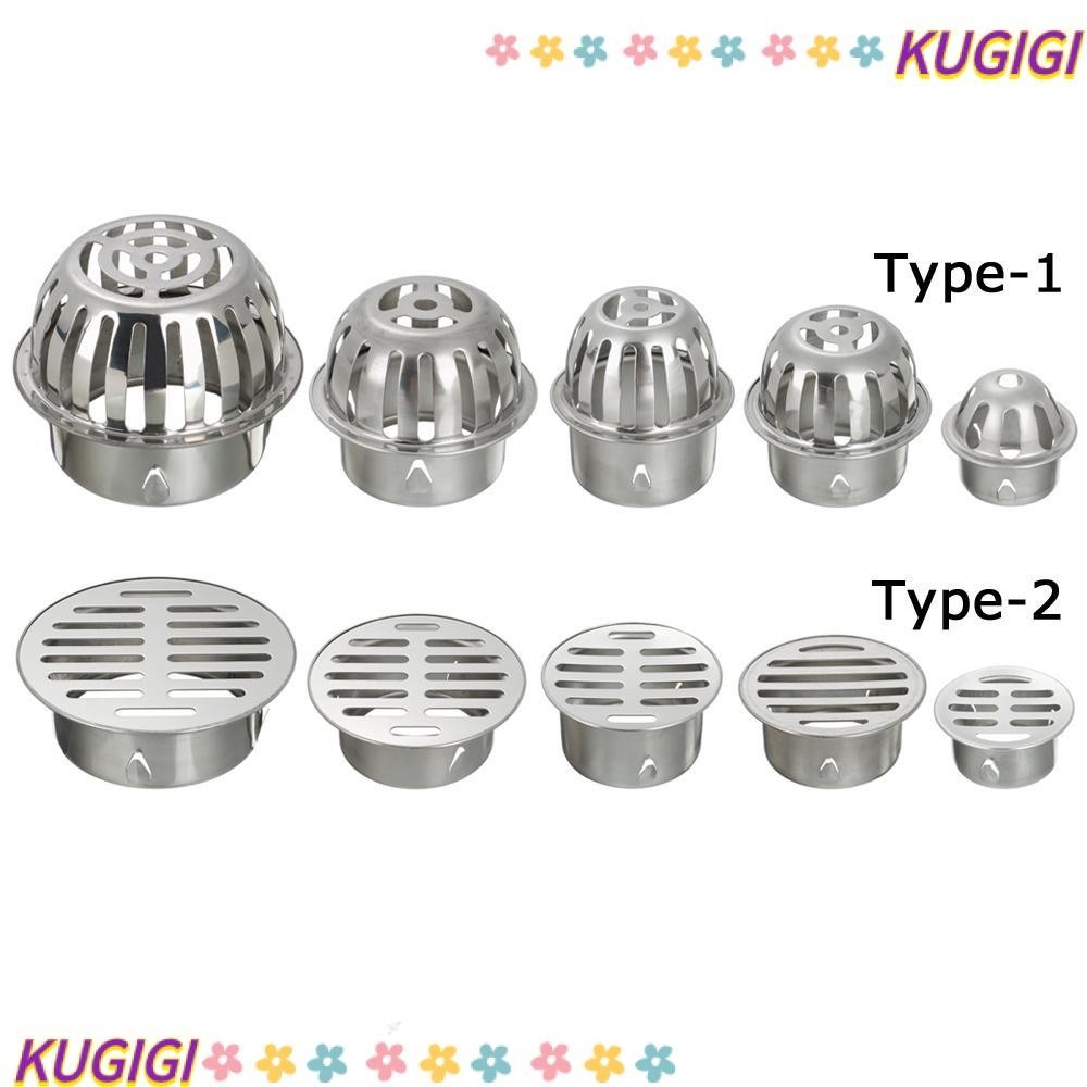 Kugigi ท่อระบายน้ํา พื้นหลังคา กลางแจ้ง ป้องกันการปิดกั้น สเตนเลส กันฝน ท่อ