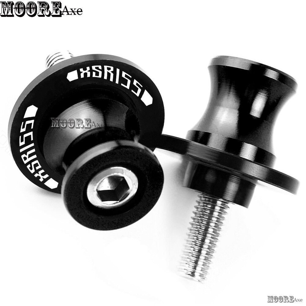 Mooreaxe สําหรับ XSR155 2019 2020 2021 2022 2023 2024 ดัดแปลง 6 มม.CNC อลูมิเนียม Swingarm Spools การบํารุงรักษาขาตั้งสกรูสลักเกลียว Slider M6 QCD