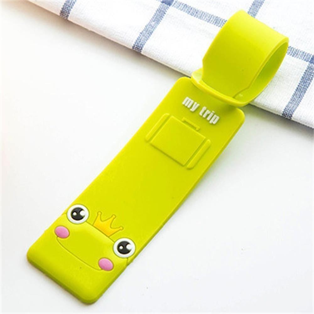 Zelth ป้ายแท็กกระเป๋าเดินทาง แบบนิ่ม ลายการ์ตูน สีแดง อุปกรณ์เสริม สําหรับติดกระเป๋าเดินทาง