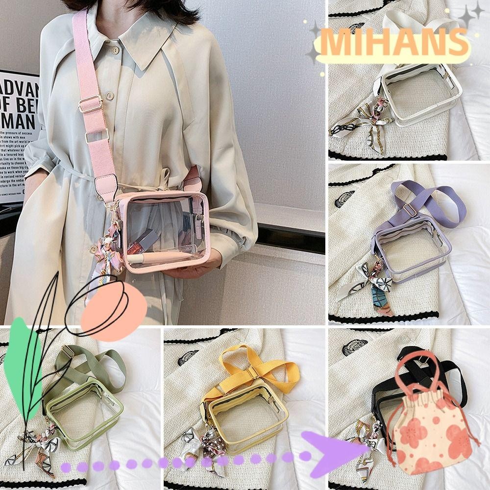 Mih กระเป๋าสะพายไหล่ สะพายข้าง PVC เนื้อนิ่ม สําหรับผู้หญิง
