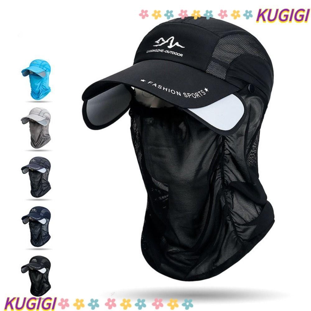 Kugigi หมวกกันแดด UPF 50+ ป้องกันแดด 360 องศา สําหรับปั่นจักรยาน ° ครีมกันแดด แบบเต็มหน้า สําหรับกลางแจ้ง