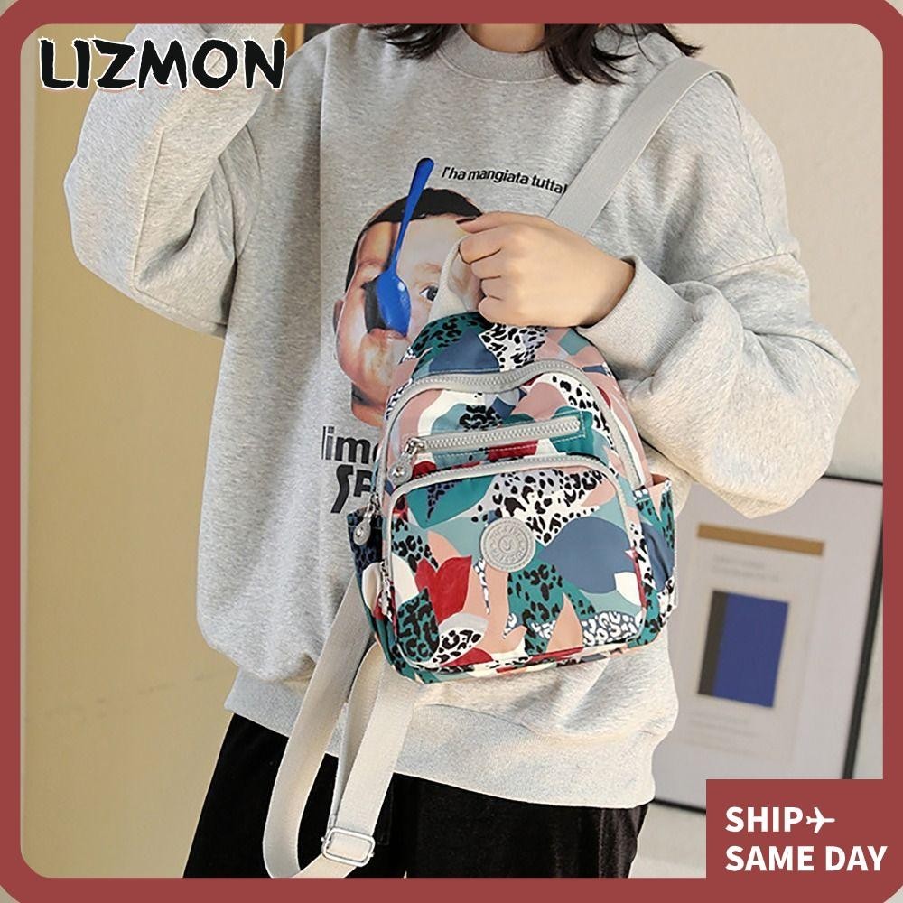 Lizmon กระเป๋าเป้สะพายหลัง กระเป๋านักเรียน ผ้าไนล่อน พิมพ์ลาย น้ําหนักเบา จุของได้เยอะ กันน้ํา เหมาะกับการเดินทาง เล่นกีฬา