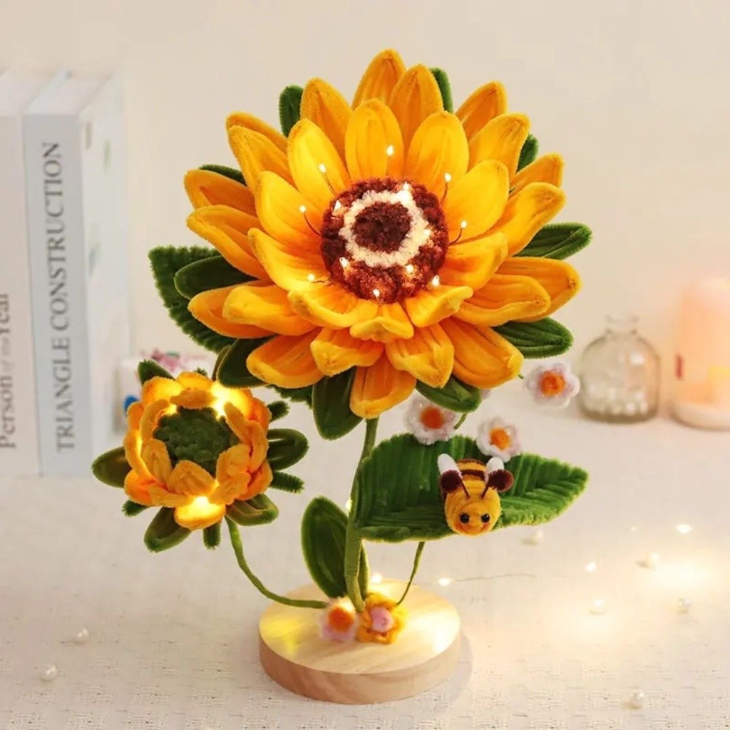 10Pcs 30cm ลวดกํามะหยี่ดออกไม้ DIY ดอกไม้  เด็กทำงานฝีมือ ขึ้น สีมาการอง เด็ก  ของขวัญ  เทศกาล ของตกแต - รูปที่ 7