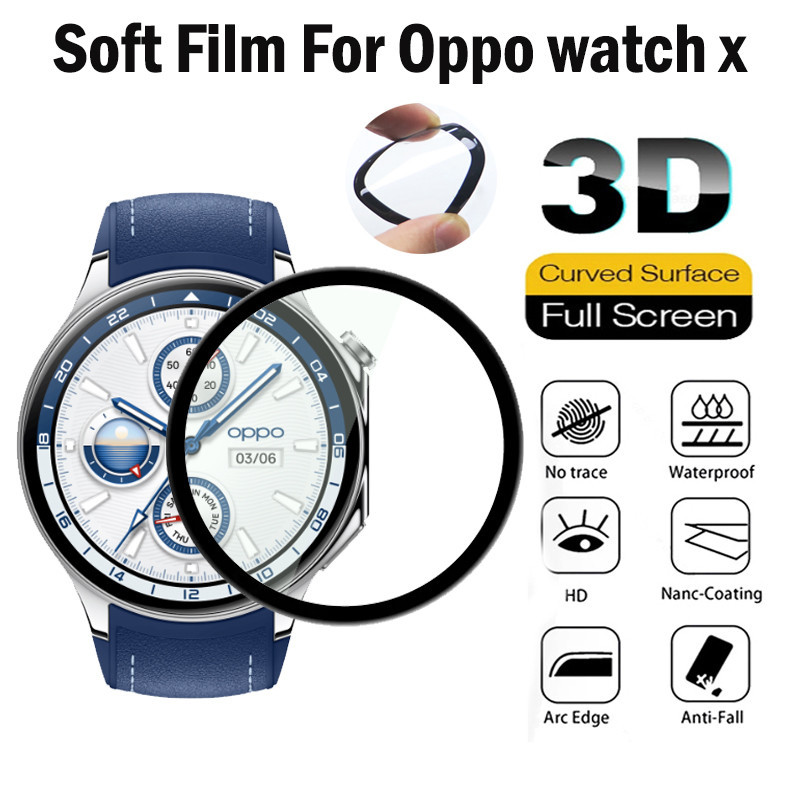 ฟิล์มกันรอยหน้าจอ แบบนิ่ม สําหรับ Oppo Watch X Smartwatch