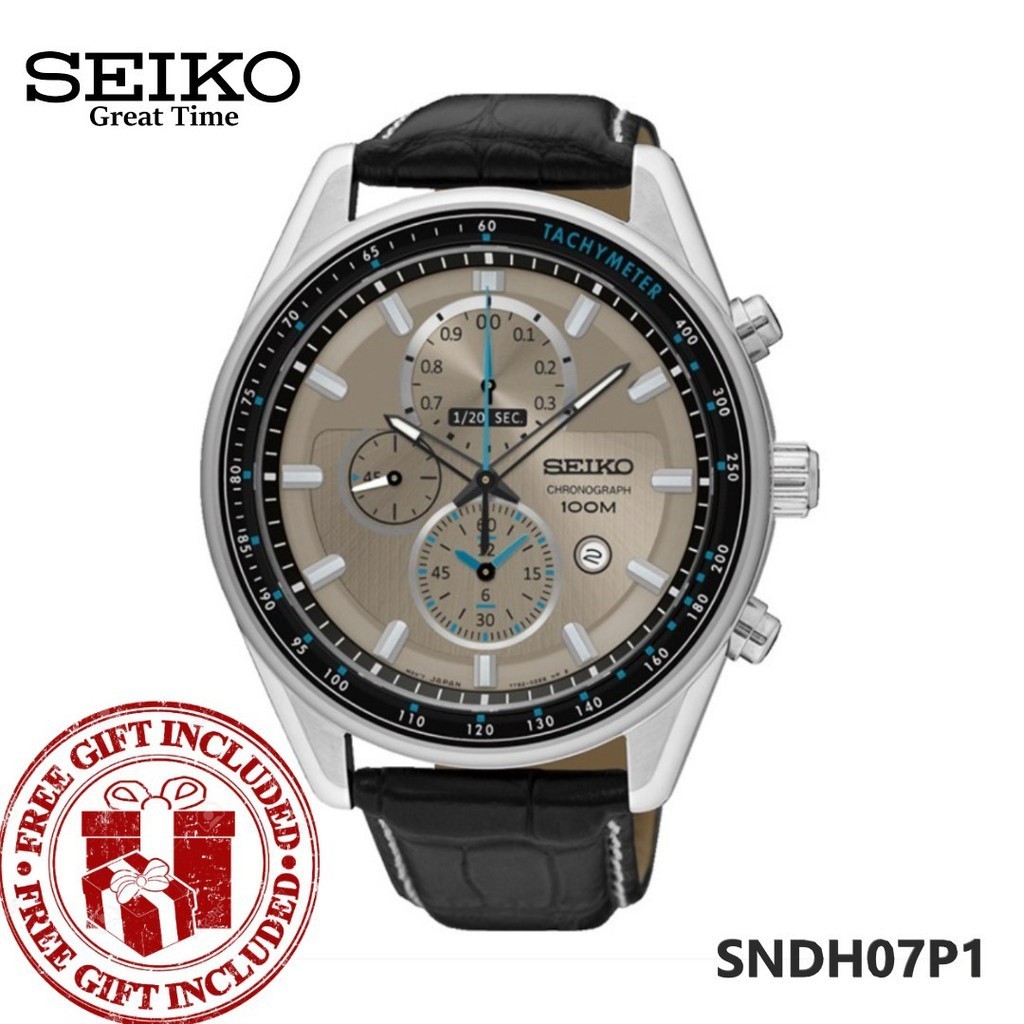 Seiko Criteria Chronograph SNDH07P1 นาฬิกาข้อมือ สายสแตนเลส สําหรับผู้ชาย