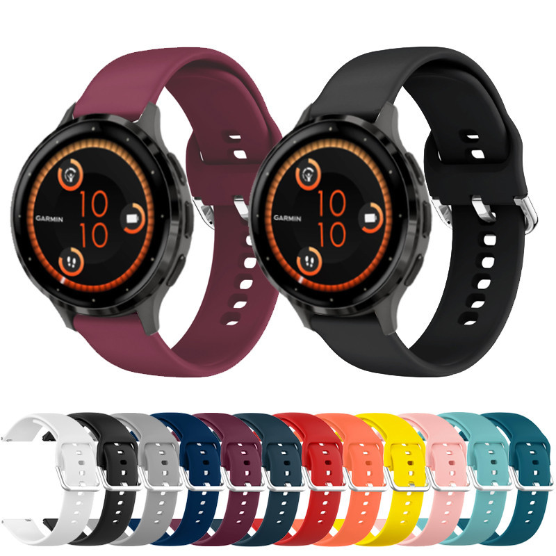 สายรัดข้อมือซิลิโคน 18 มม. แบบเปลี่ยน สําหรับ Garmin Venu 3s 2s Vivoactive 4s Forerunner 255s 265s Vivomove 3s