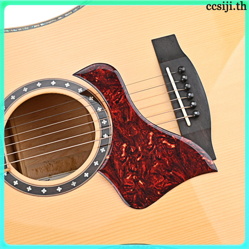 🎸 ปิคกีตาร์สำหรับกีตาร์โปร่ง Pickguard สีแดงเข้ม รูปวงรี ปกป้องแรงกระแทก 1ชุด 7.2X3.9X0.09นิ้ว