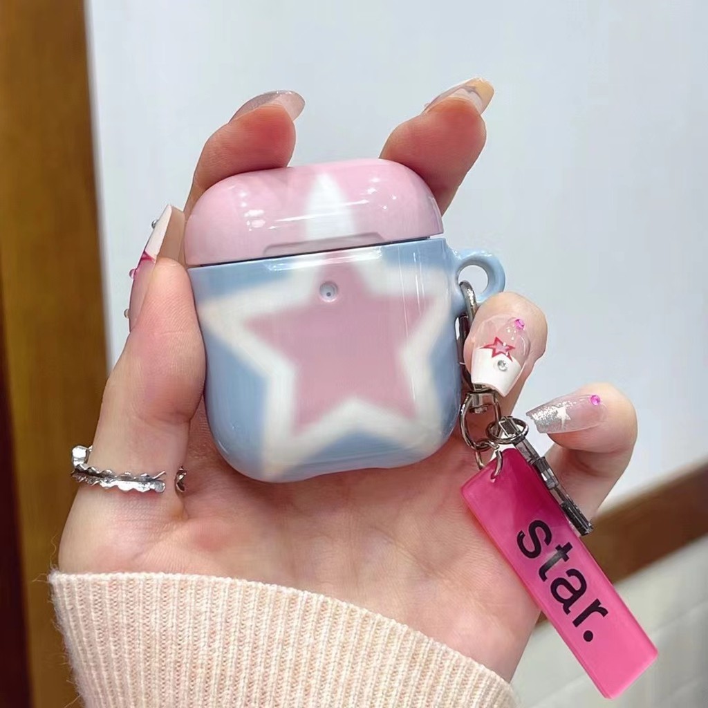 เคสหูฟัง แบบแข็ง ลายดาวน่ารัก สําหรับ airpods pro 2 airpods 1 airpods2 airpod 3