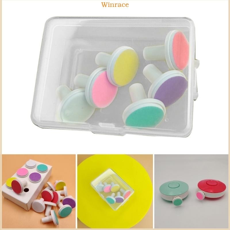 Wrc ตะไบเล็บไฟฟ้า คละสี 6 สี แบบเปลี่ยน สําหรับเด็ก