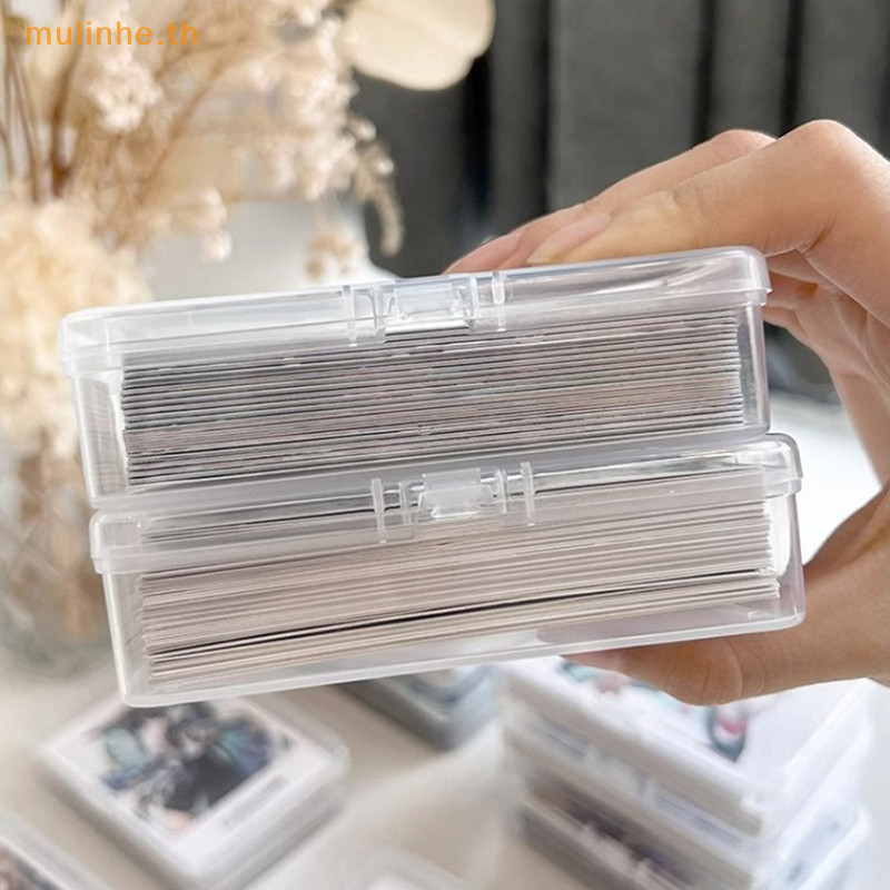 Mulinhe ใหม่ กล่องพลาสติกใส ขนาดเล็ก สําหรับใส่โฟโต้การ์ด เครื่องเขียน